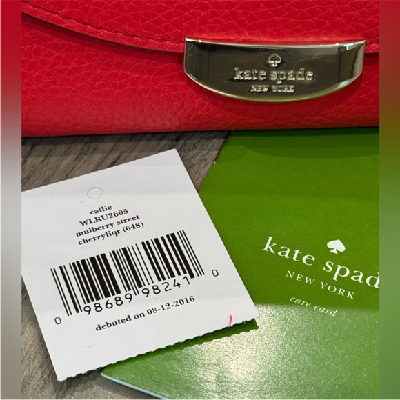 Kate Spade “Callie”. Mulberry Street -cherry liquor. NWT. Never used - Picture 8 of 8